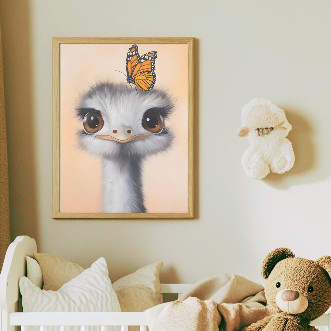 Baby Emu Poster, Baby Animal Print, Woodland Nursery Art, Native Animal ...
