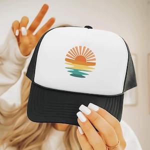 Summer Beach Hat Ocean Sun Hat  Vacation Hat Family Trip Hat Women Beach Hat Sunset Hat Boho Summer Hat Cute Holiday Hats Vacation Gift