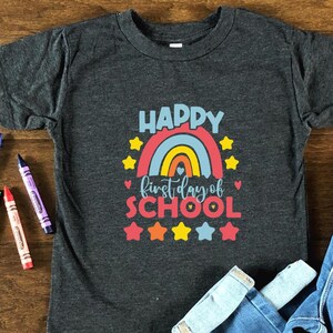 School Shirts First Day of School Shirt Happy First Day of School Shirt Teacher Life Shirt 1st Day of School Shirt