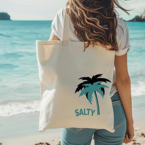 Summer Tote Bag Tropical Palm Tree Tote Bags Summer Beach Vacation Gift Watercolor Art Tote Bag Cute Vacation Tote Bags Traveler Beach Lover
