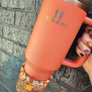 I Love Fall Sparkly Stanley Tumbler Boot Bracelets with Pumpkin Charm | 4-Pack Tumbler Accessories Autumn | Pumpkin Spice | BOOT NOT INCL' image 5
