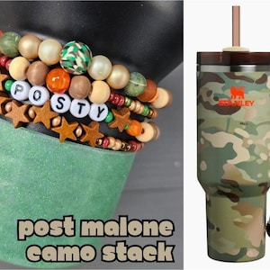 Post Malone Camo Stanley 4-Pack Tumbler Bracelet Stack | Tumbler Accessories | Boot Bracelets