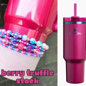 Berry Truffle Stanley 4-Pack Color Shift Tumbler Boot Bracelet Stack | Tumbler Accessories | Valentine