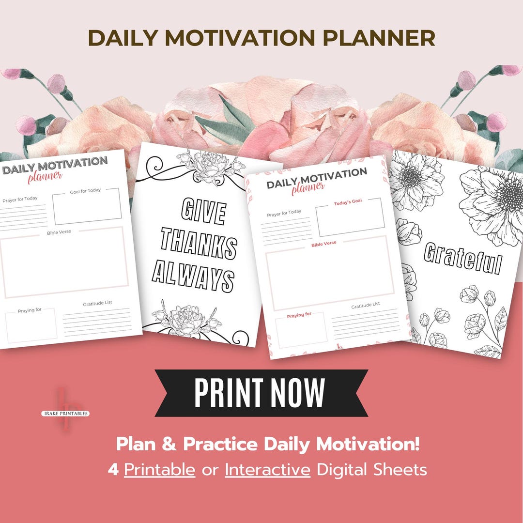 Daily Motivation Planner, Designed to Bring Clarity, Inspiration, and ...