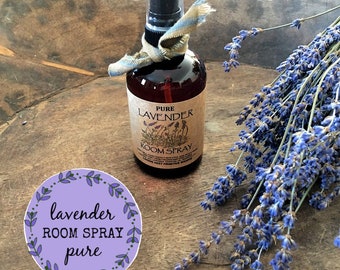 Pure Lavender Room Spray with Lavendula Angustifolia Essential Oil Scent Spray Pillows, Home Office Car- Perfect for showers! Best Seller!