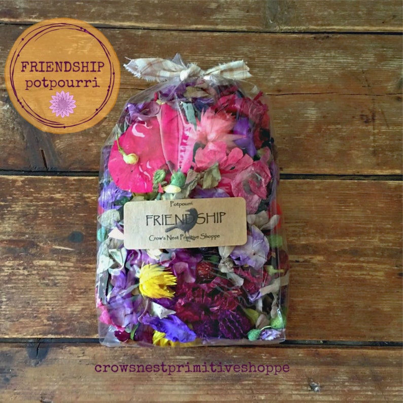 Friendship Potpourri Pretty Blend of Colorful Flowers Spices Etsy