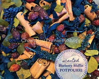 Blueberry Muffin Scented Fragrant Potpourri with Rosehips, Berries, Pods, Spices & Blue Flowers~ Super Cute and the Scent is Yummy!