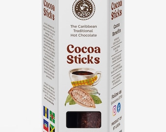 Barra de Cacao Caribeño / Chocolate Caliente Tradicional / Hecho a Mano en Santa Lucía / Cacao Natural