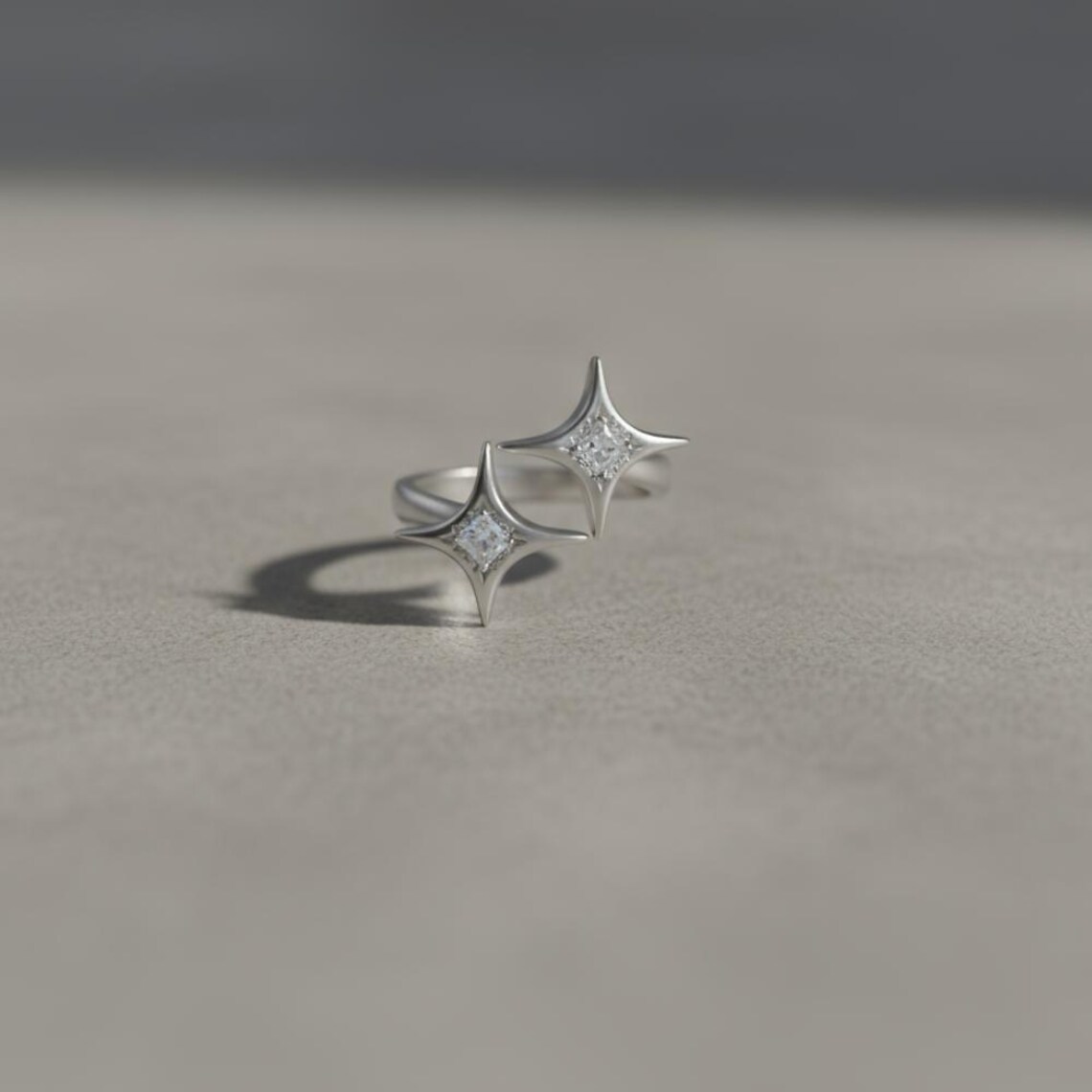 Y2K Star Ring Set: Cubic Zirconia, Stainless Steel Irregular Rings - Etsy