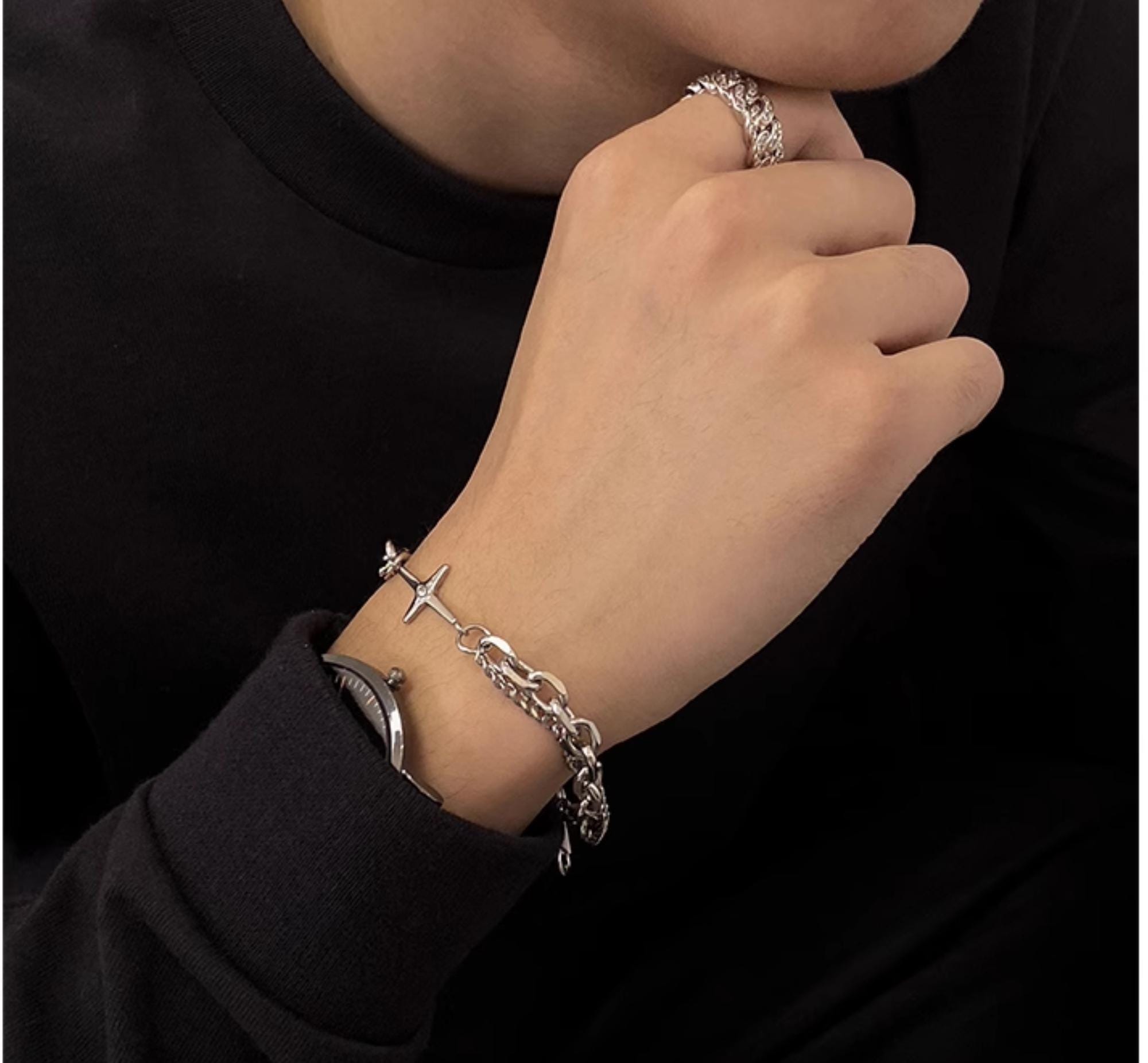 アクセサリー centimeter Star logo bracelet Star Silver Bracelet, Y2k Star Bracelet, Minimalist Bracelet