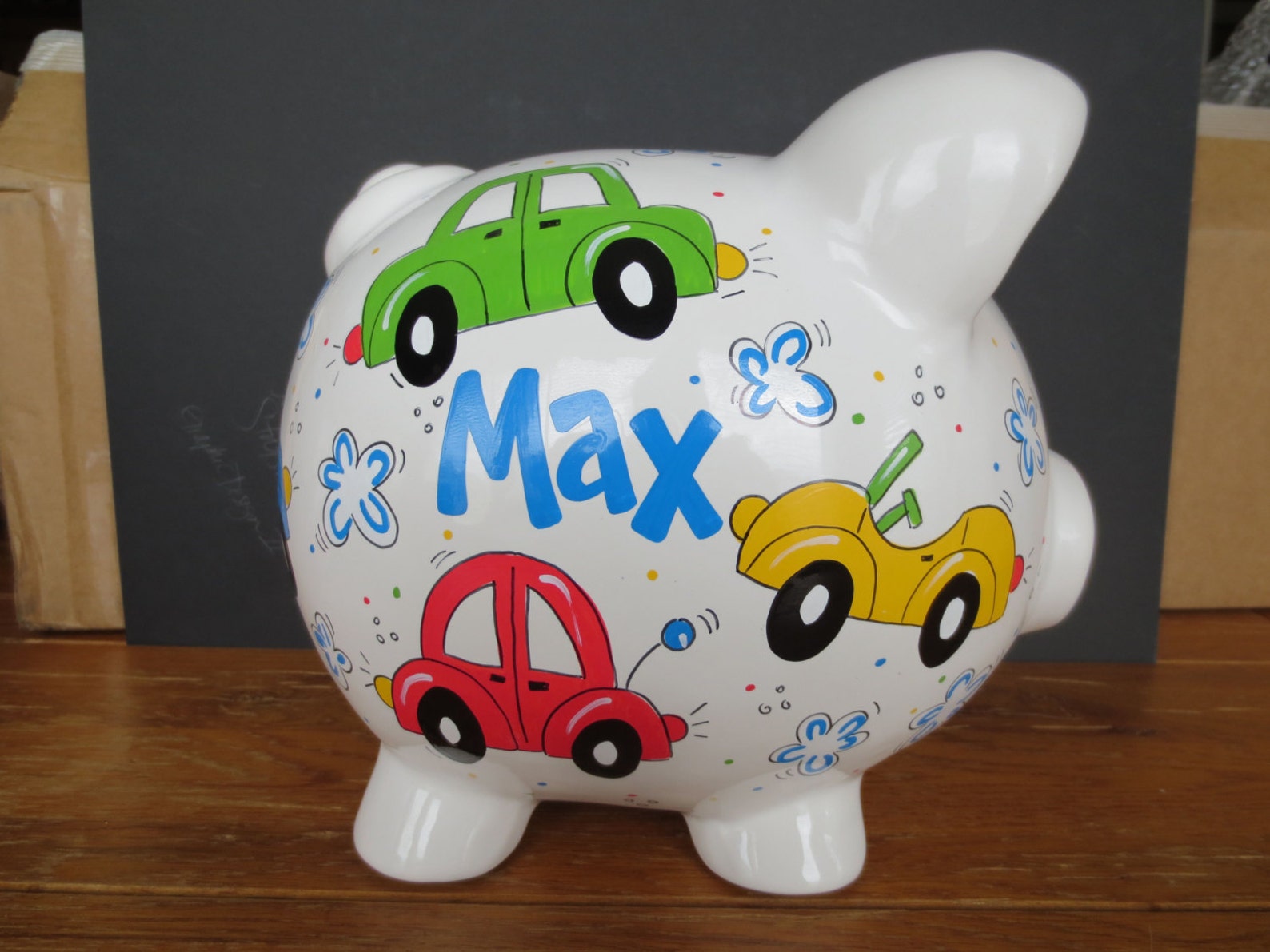 Personalized Piggy Bank Cars Car Bank Baby Boy Baby Etsy