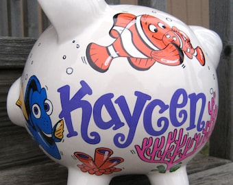 Fish Personalized Piggy Bank-Large
