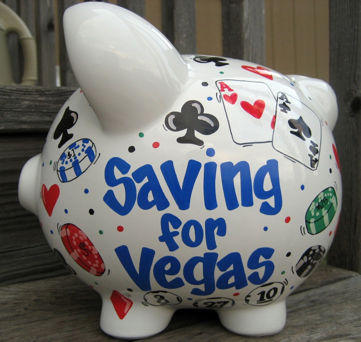 Vegas Fund Large Piggy Bank Etsy