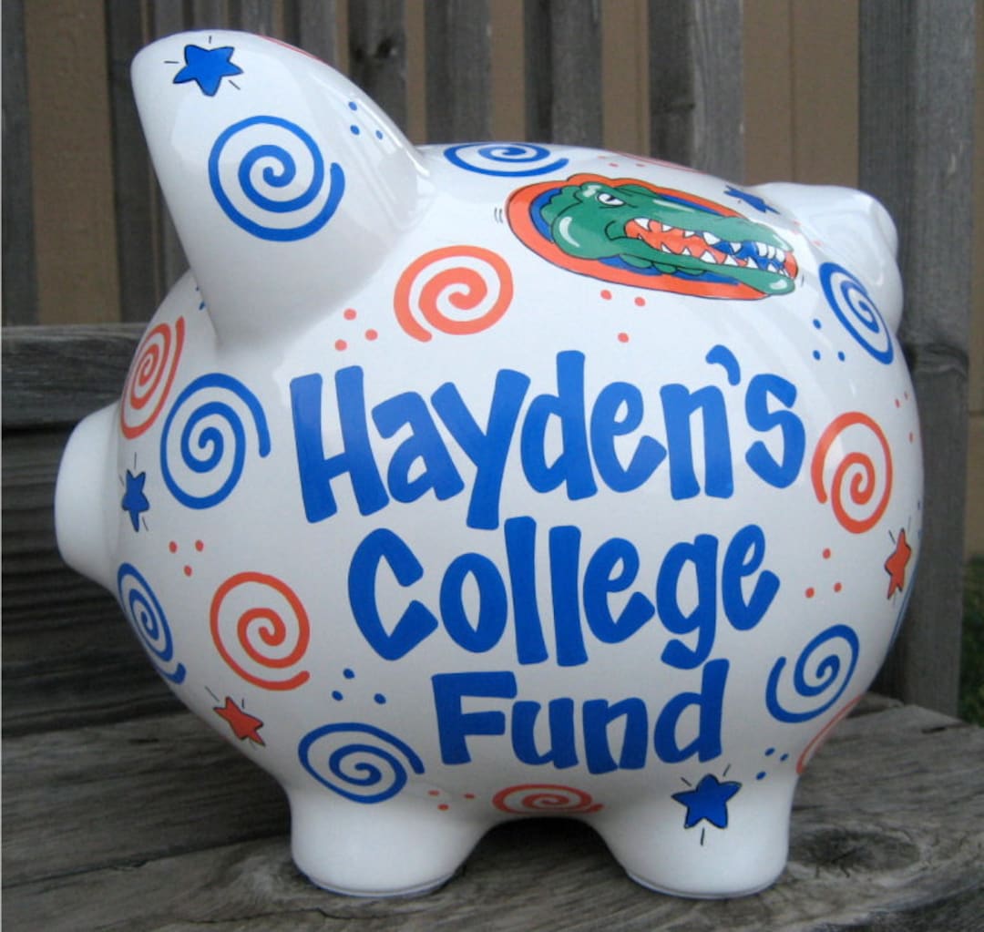 Personalized College Fund Piggy Bank Etsy