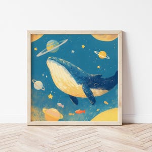 Wal Wal Illustration, Sternbild Wal Illustration, Sterne Kinderzimmer Dekor, Geburtstagsgeschenk, Gender Neutral Druck