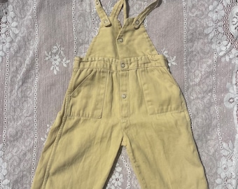 Vintage 1940s Yellow Workwear Overalls 2