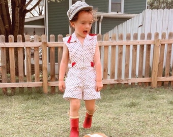 Vintage 1950s Polka Dot Romper 3