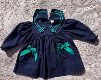 Vintage Sailor Nautical Dress 18 Months