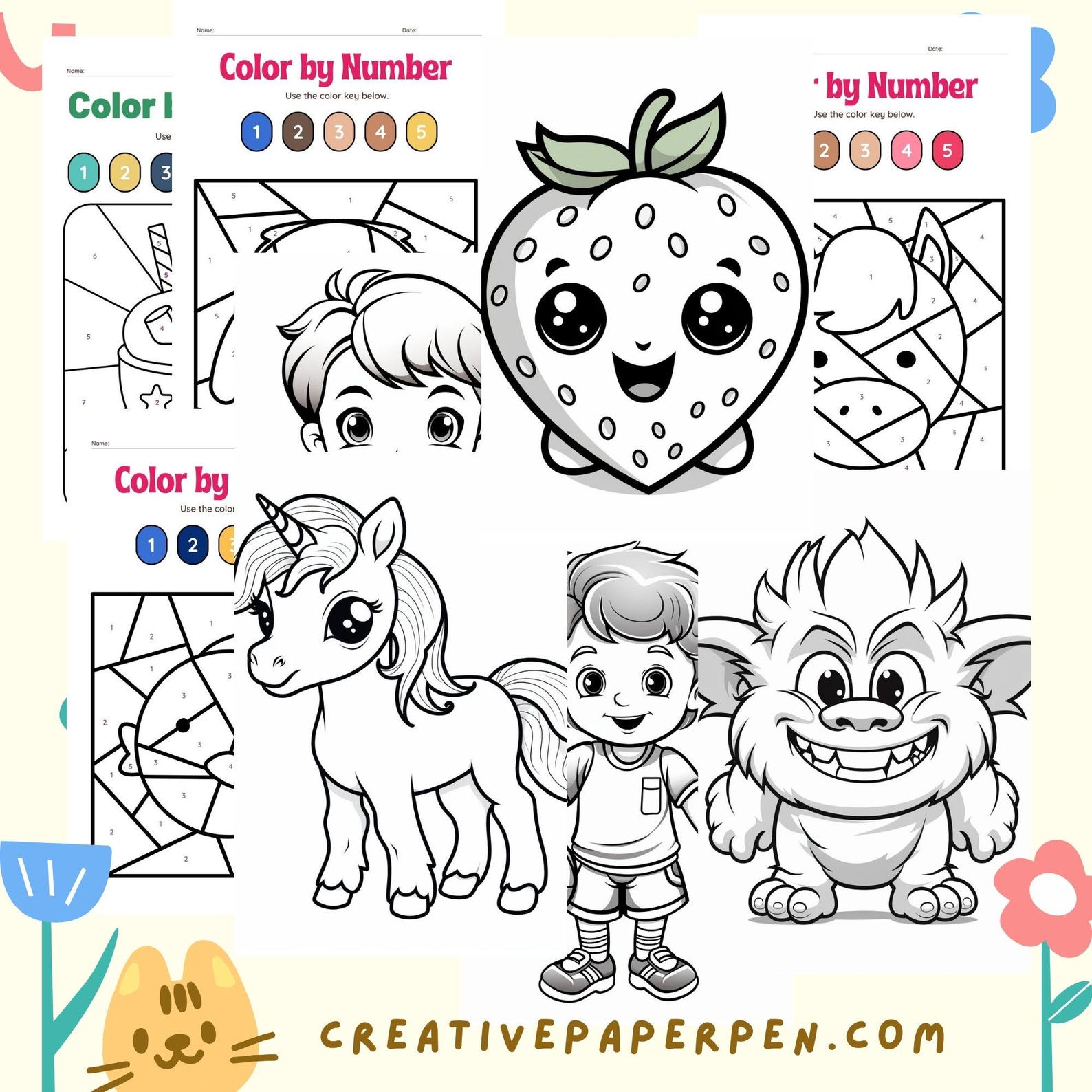 450++ COLORING PAGE Smart Coloring Book/ Learn Gradation Coloring ...