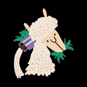 Cute sheep eating grass, hand drawn clipart,Custom Cute Cartoon Character Drawing