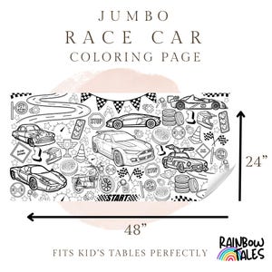 Giant Race Car Coloring Page - Race Car Coloring Banner