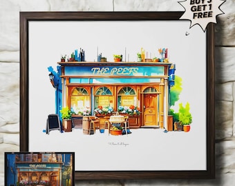 Custom Watercolor Venue Portrait, Anniversary Gift (Digital Download)
