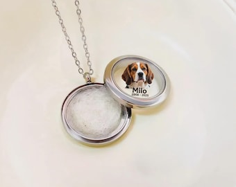 Custom Keepsake Necklace, Unique Handmade Jewelry, Memorial Gifts for Her Cremation Jewelry, Anniversary Gift Urn For Dog Ashes, Pet Loss