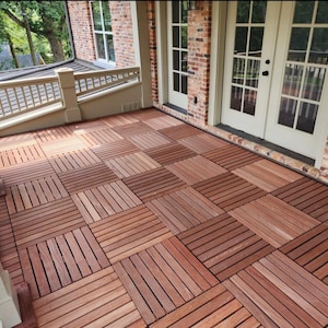 Deck Tiles 24" x 24"  Mayan Ruby Hardwood -DIY