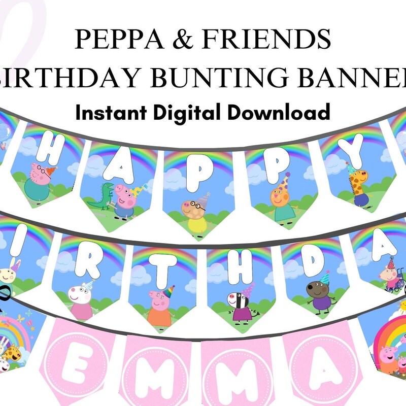 Peppa Pig Birthday - Etsy
