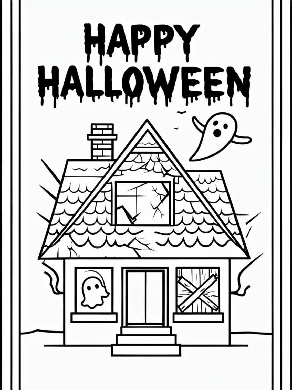 Halloween Colouring Sheet For Kids