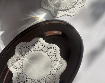 Lace-Style Paper Doilies, Wedding Table Decor, Gift Wrapping (Set of 20)