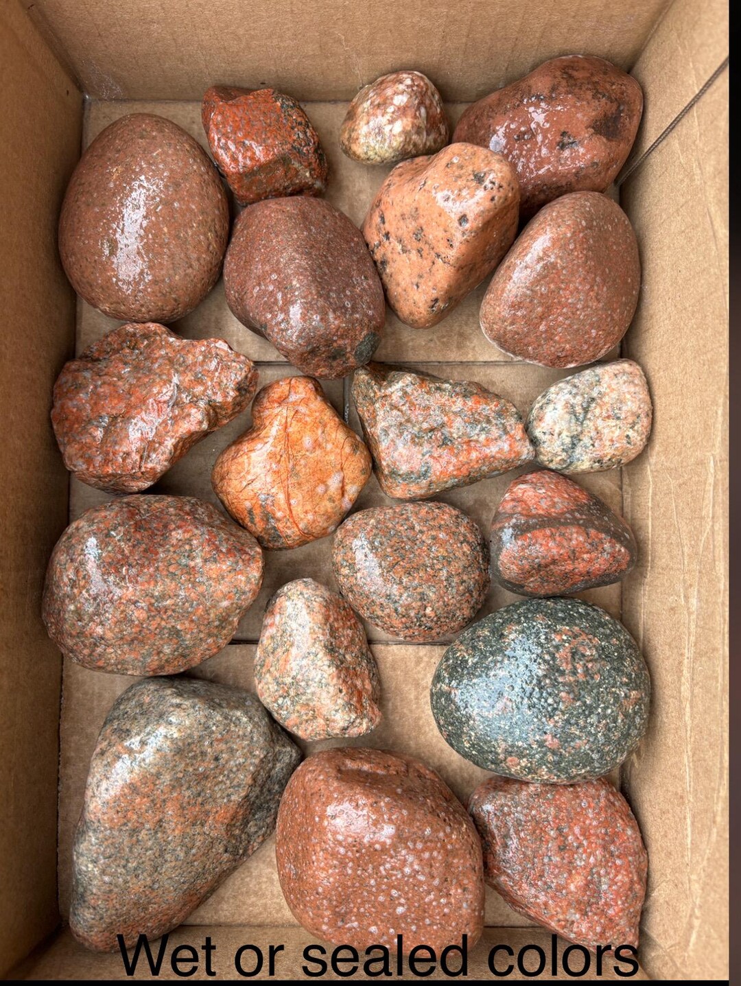 7+ Pounds Handpicked River Rock in Orange and Gray Tones. Succulent ...