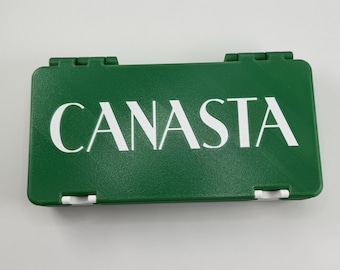 Caja para guardar cartas de Canasta – Capacidad para 6 barajas, organizador para el hogar y viajes