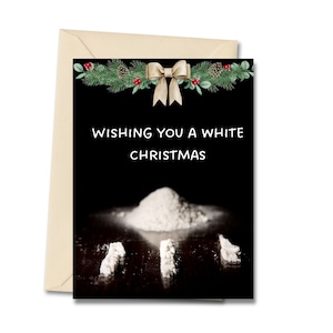 Carte de Noël drôle, carte de Noël avec humour noir, carte avant-gardiste, carte de Noël hilarante, carte de Noël de vous faire rire, carte LOL, carte torsadée