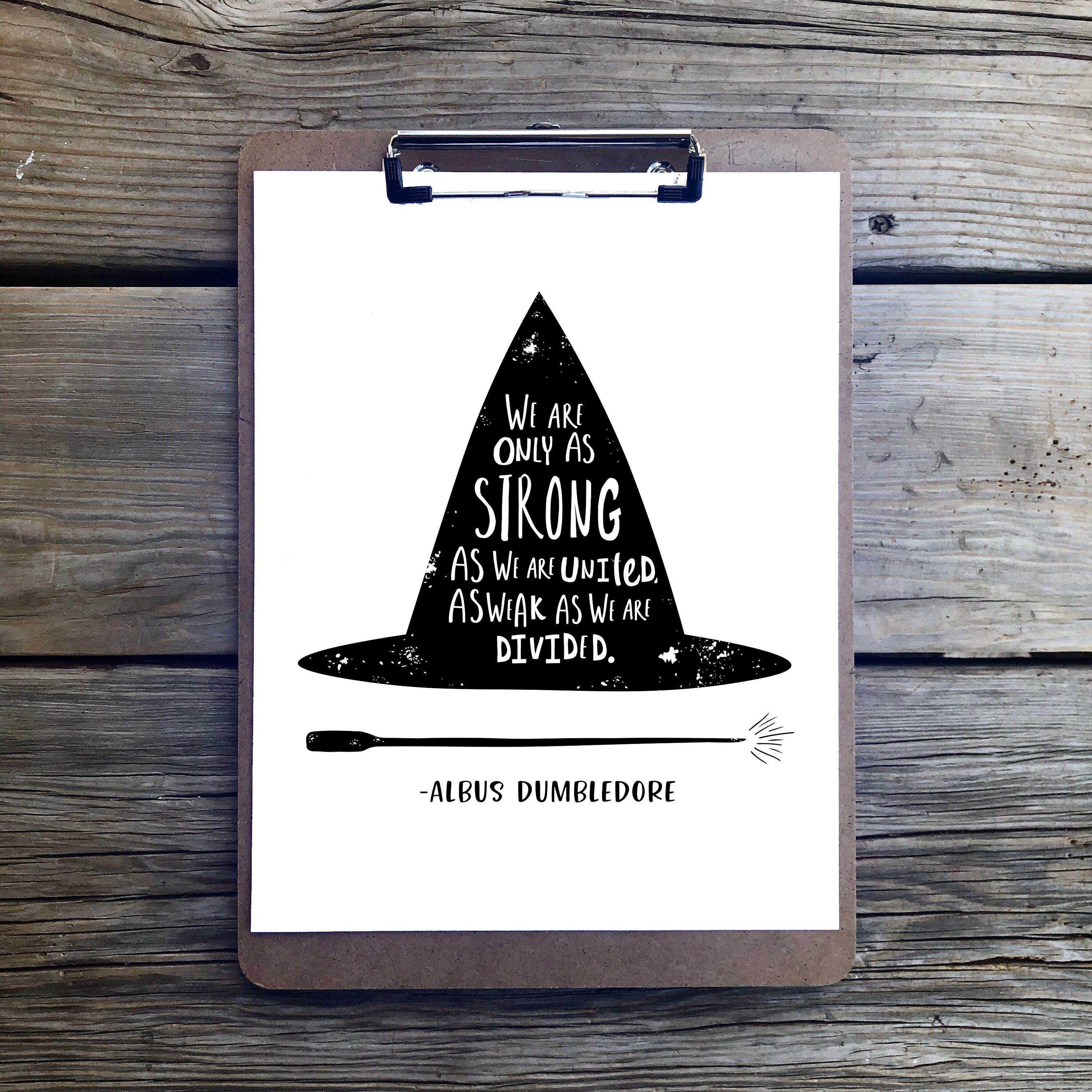 harry potter albus dumbledore printable wall art quote pdf etsy
