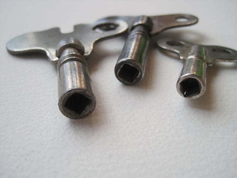 Keys, 3 Vintage Clock Keys, Antique Clock Keys, Collectable Keys
