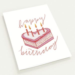 Happy Birthday Herz-Kuchenkarte, Packung mit 10 Grußkarten