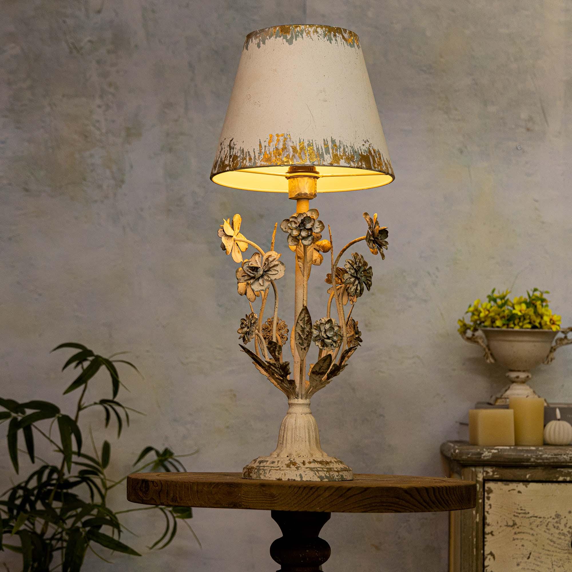Metall Blumen Tischlampe Retro Schreibtischlampe Nachttischlampe Leselampe Wohnzimmer Dekoration Schreibtischdekoration Retro Lampen Vintage Beleuchtung