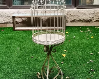 Vintage Large Bird Cage Hand Carved Plant Display Personalized Plant Pot Holder French Style Birdcage Home Decoration New Home Gift