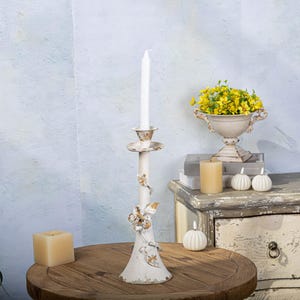 Vintage Metal Candle Holders Floral Decorative Candlesticks Shabby Chic Candle Stand Candle Holders Sets Table Decoration Halloween Decor