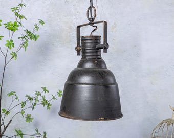 Vintage Style Pendant Lamp, Industrial Farmhouse Hanging Light, Antique Metal Ceiling Lamp, Personalized Home decor, Shabby Chic Lighting.