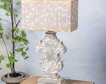 Retro Style Table Lamp, Handmade Desk Lamp, Shabby Chic Bedside Lamp, Rustic Night Light, Bedside Bedroom Decor, Study Living Room Decor.
