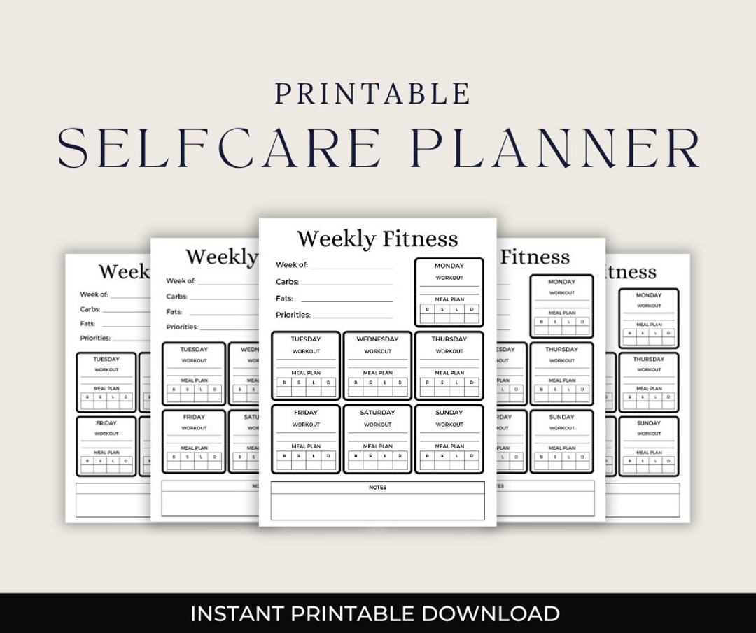 Printable Weekly Fitness Planner, A4 PDF (digital Download) - Etsy