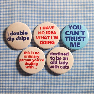 Pinback Buttons 1.25 inch (32mm),Vintage Retro, Funny, Loser, Offensive, Individual Buttons/Pack of 5 (Set 10)