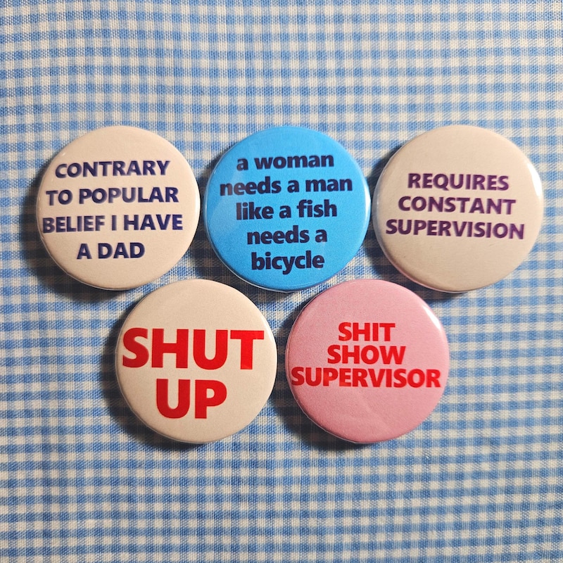 Funny Buttons - Etsy