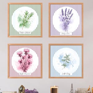 Cottagecore Herb Prints: Vintage Kitchen Wall Art (Digital Download)