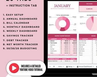 Personal Finance Google Sheet | Budget Planner & Tracker (Digital Download)