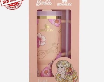Vaso de agua fría Stanley X Barbie de edición limitada de los años 80 Peaches 'n Cream de 40 oz