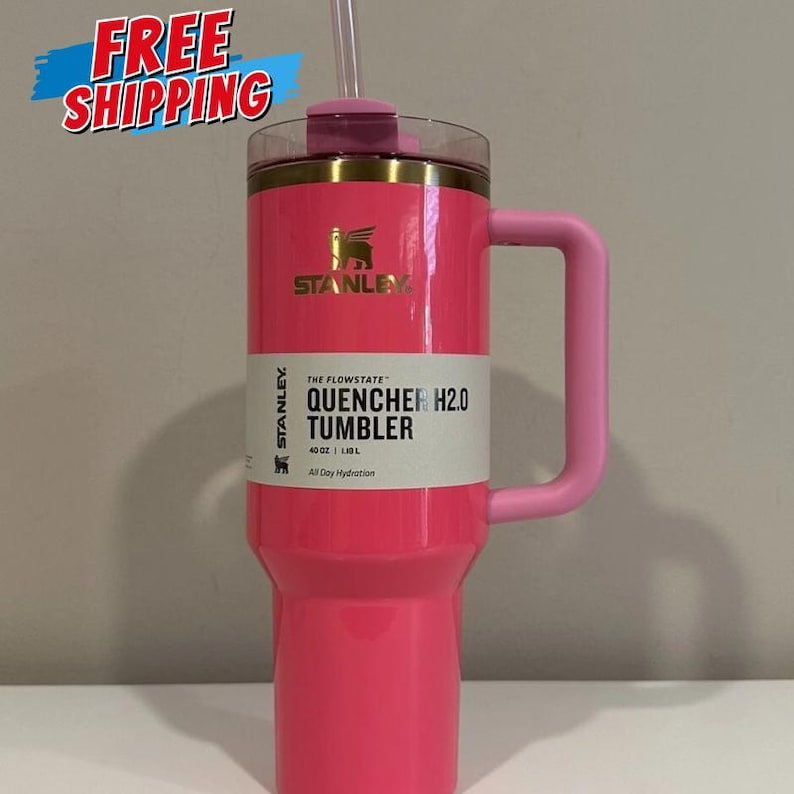 Stanley PINK PARADE Quencher H2.0 Flowstate Tumbler 40oz NEW imagem 1