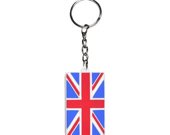 Britische Flagge Soft Silikon Schlüsselanhänger Union Jack Key Fob Großbritannien UK Keyring